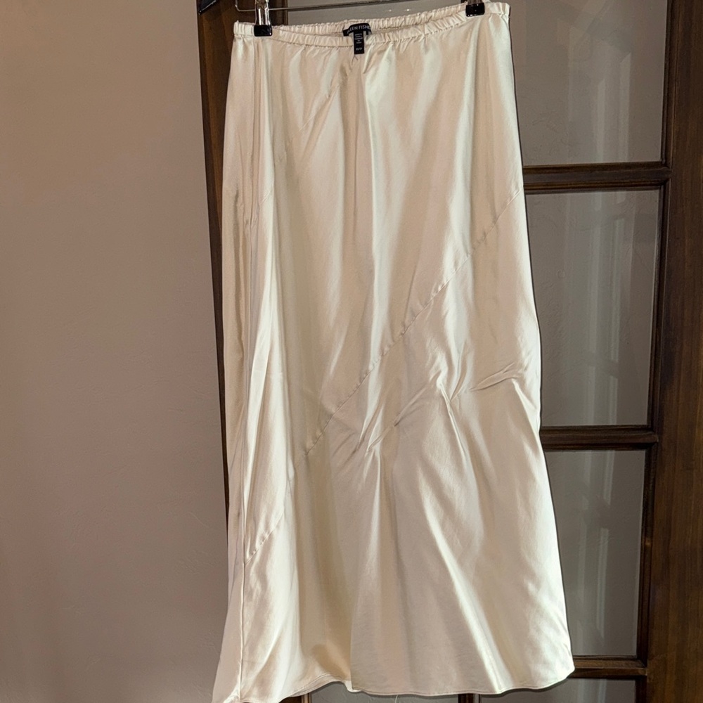 Eileen Fisher Stretch Silk Charmeuse Bias Skirt